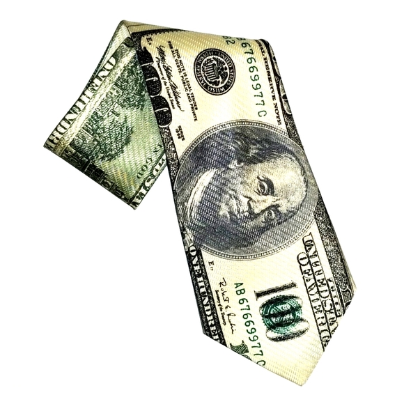 Tolstoy Other - $100 Dollar Bill Cash Money Mens Novelty Tie